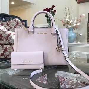 NWT Michael Kors Kellen Satchel&wallet blossom
